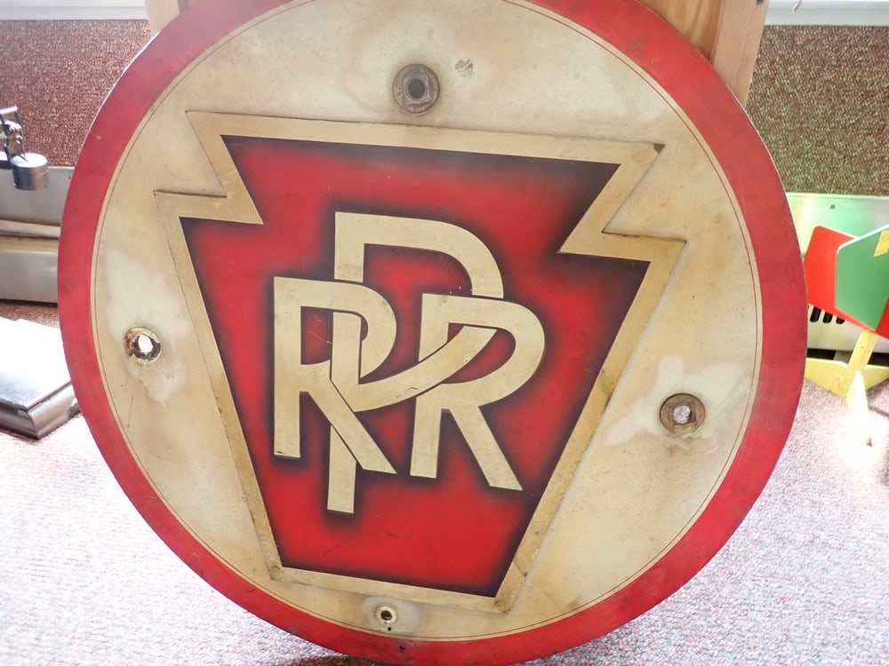 "P.R.R." station sign (1 of 4)