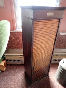 Oak R.R. Station Ticket Cabinet