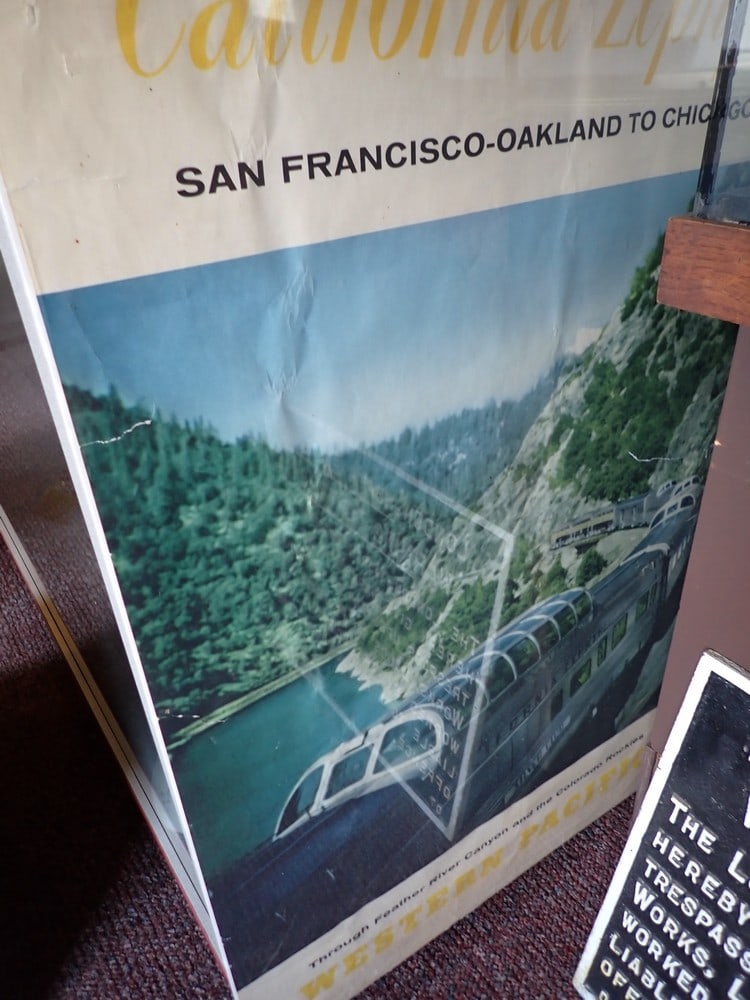 "California Zephyr Vista Dome" Railroad Poster: Western Pacific Poster Shrink Wrapped, has some screw holes and some other wear38Hx23W