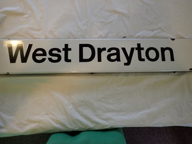 "West Drayton" English Enamel Station Sign