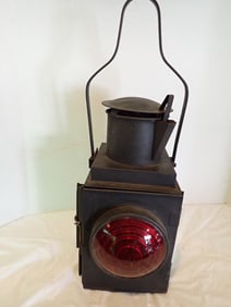 English R.R. Lantern with Red Lens