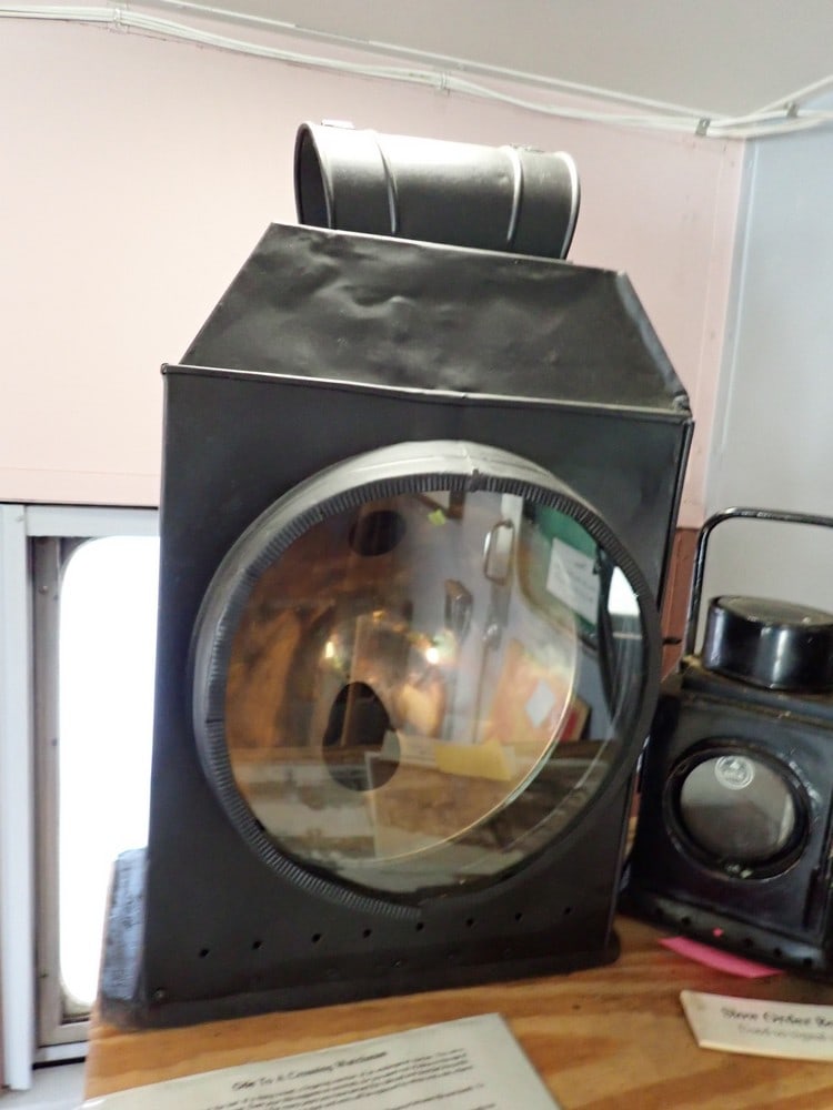 Early British Tin Head Lamp (1 of 5)