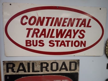 "Continental Trailways Bus Station" Sign