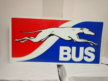 "Greyhound Bus" Double-sided Terminal Sign