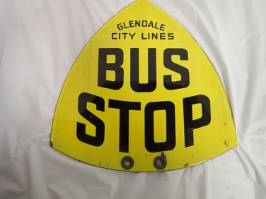 "Glendale City Lines" Bus Stop sign