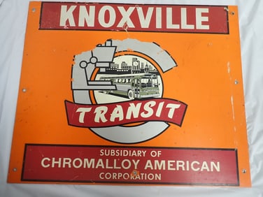 "Knoxville Transit" metal sign
