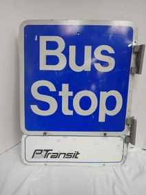 PA Transit Bus Stop sign "21D W. Park - Kenmawr"