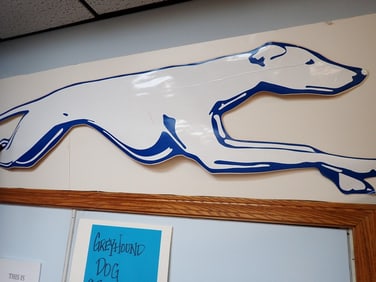 2 Large Greyhound stickers