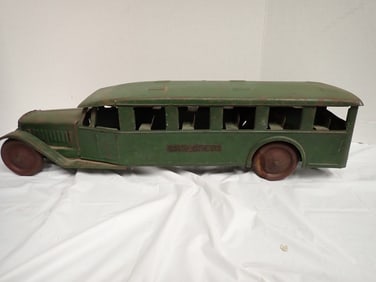 "Steelcraft Intercity Toy Bus" - Green Metal