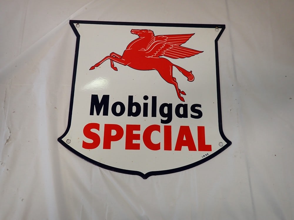Vintage Enamel "Mobilgas Special" sign (1 of 5)