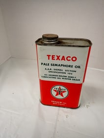 "Texaco Oil" Qt. metal oil can
