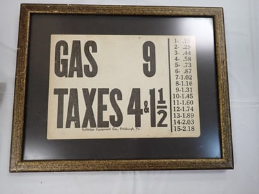 Gas Pump Price sign 9.4, Q 1 1/2" sign