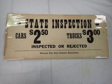 "State Inspection" sign