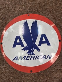 American Airlines metal sign