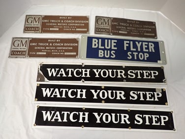 Bus Builder's Plates & Signs