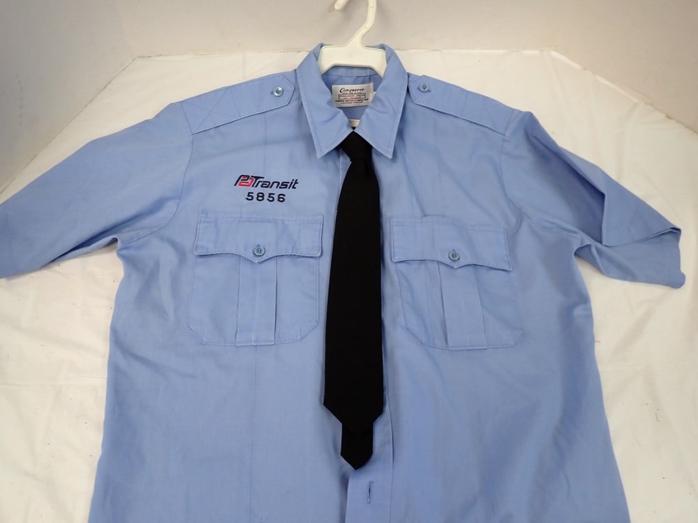 P.A. Transit Uniform Shirt: Size Medium with tie
