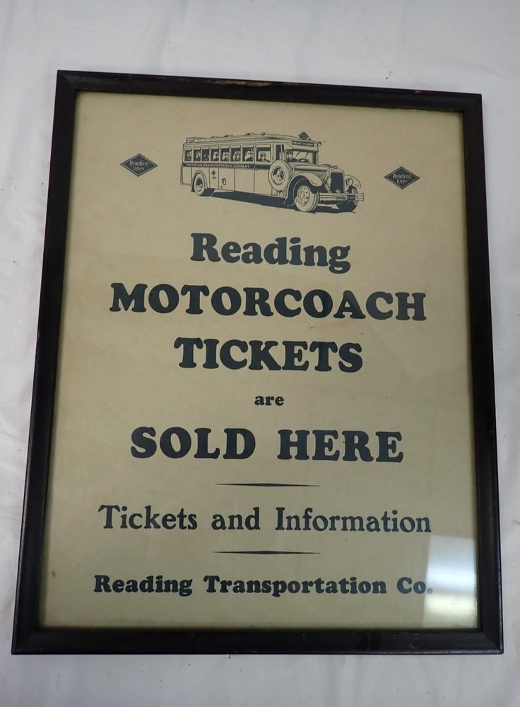 "Reading Motorcoach Tickets" sign (1 of 4)
