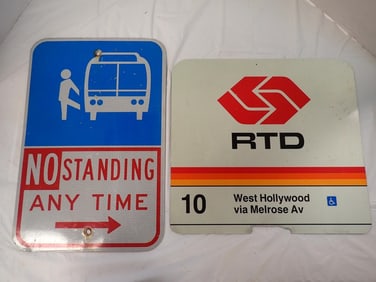 2 metal signs