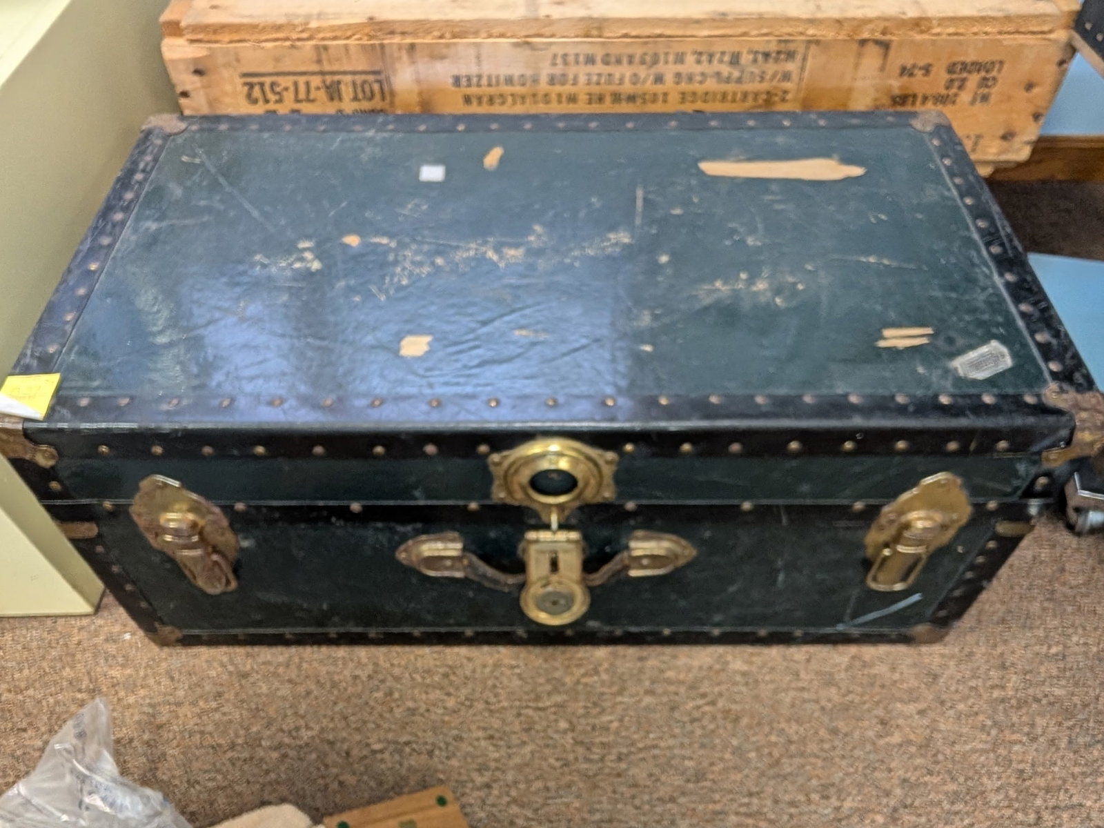 2 Steamer Trunks: Some wear 31L x 16 1/2"W x 13"H