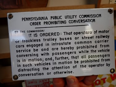 "Pennsylvania Public Utilities" Enamel