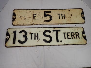 Two Metal Street Signs