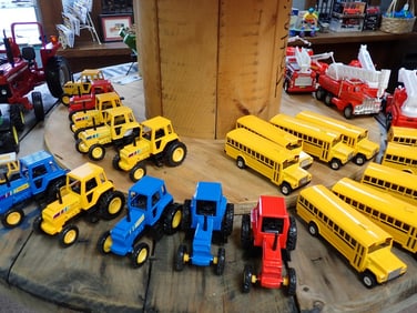 Die Cast and Plastic Tractor/Truck/School Buses