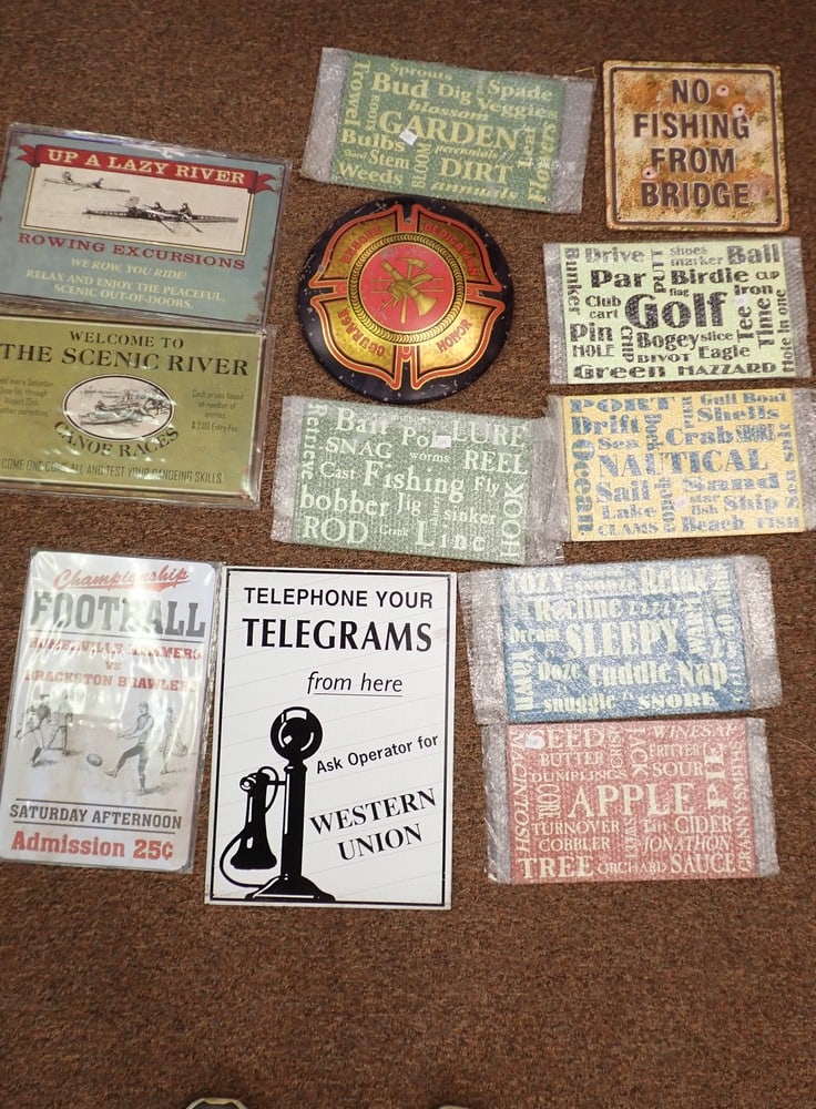 Reproduction Metal -Firefighting/Football & other signs (1 of 8)