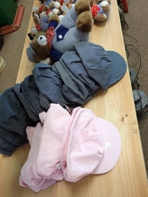 Stuffed RR Bears, Hats and Xmas stockings