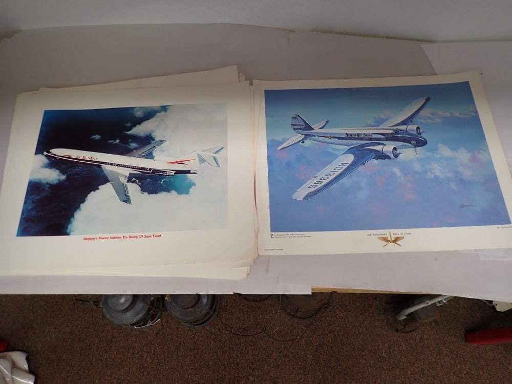 Allegheny Airlines and other posters: 19 Allegheny Airlines Posters and one other. All 16 "x 20"