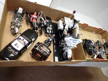 Diecast Motorcycles & Police Cars