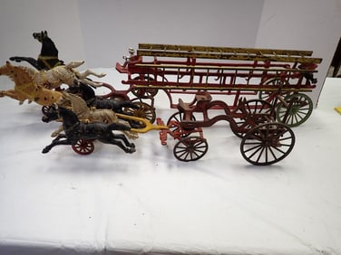 Cast Iron Fire Wagons Hook & Ladder