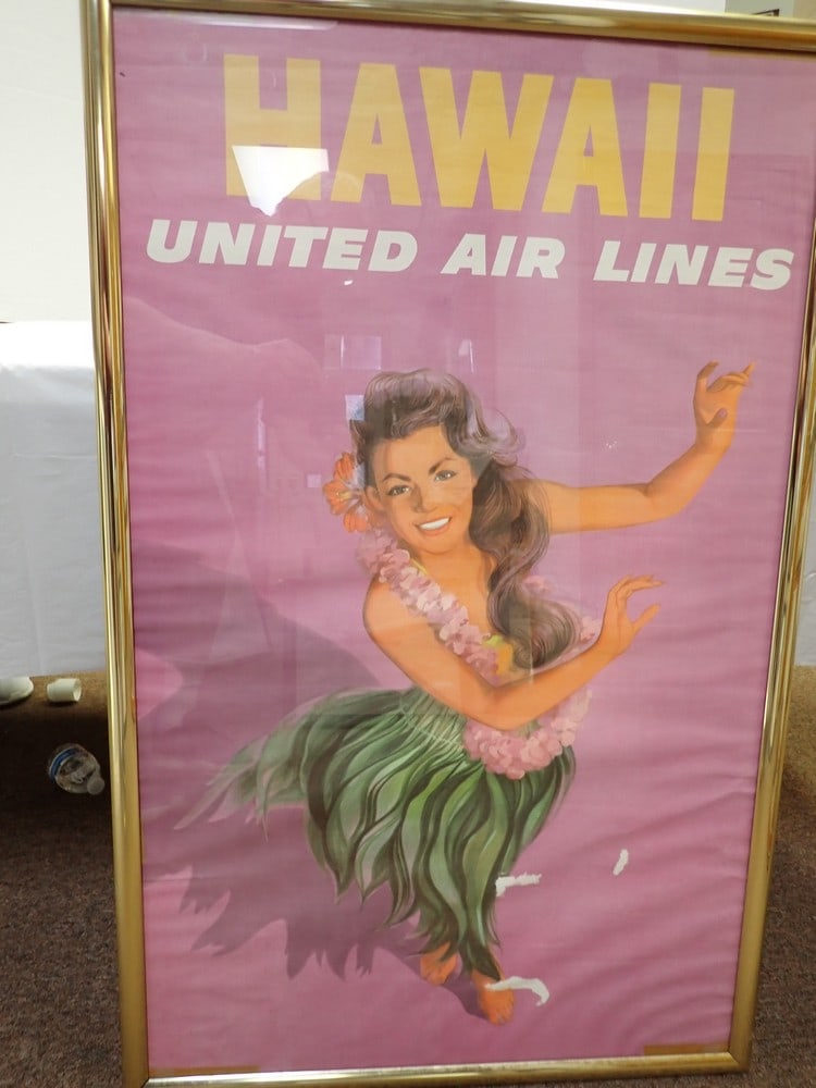 United Airline Hawaii Vintage Travel Poster (1 of 5)