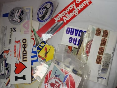 Airline Stickers and Ephemera