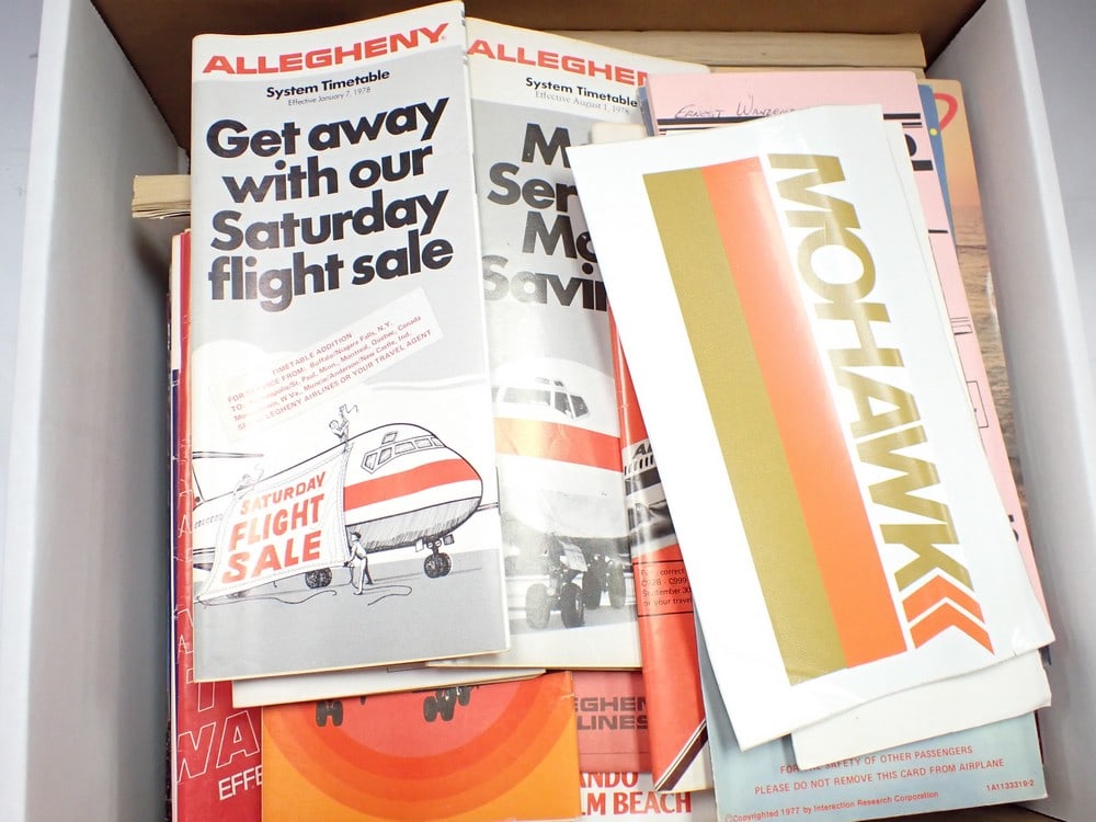 Allegheny, U.S. Air & other Timetables: 1970s and on