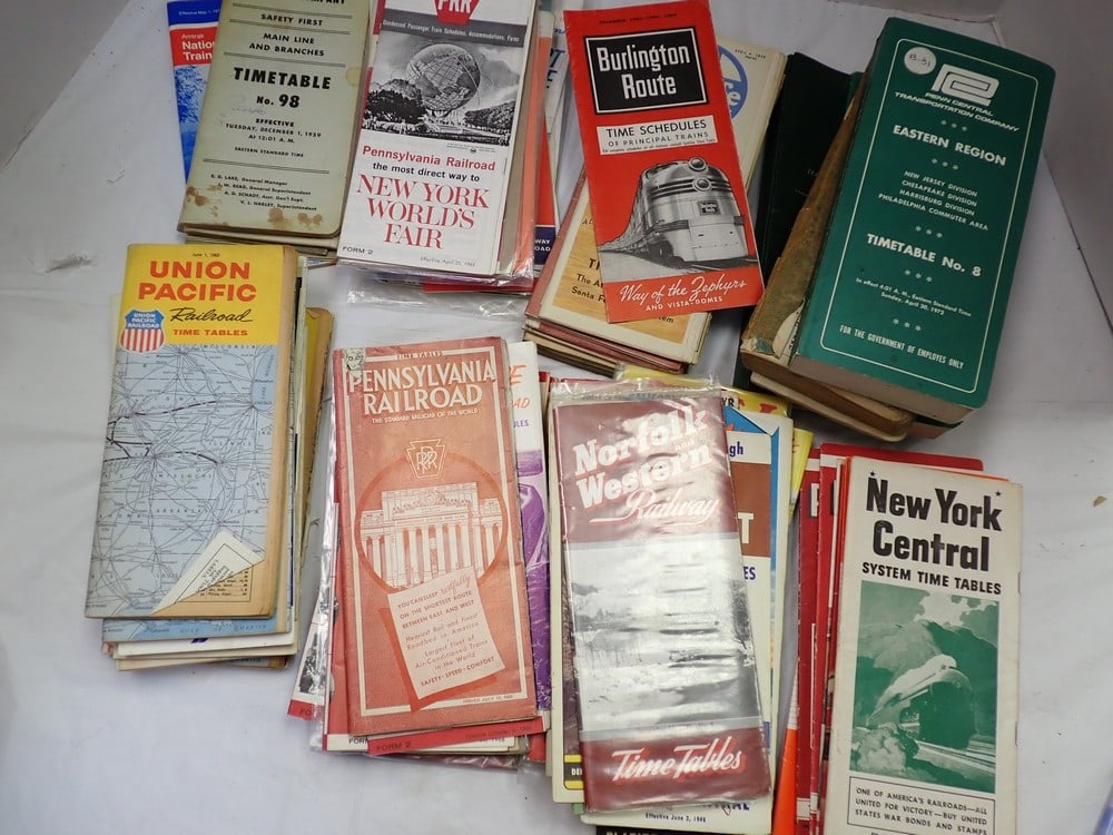 Vintage Railroad Time Schedules,: Southern Railway Burlington Route, etc.