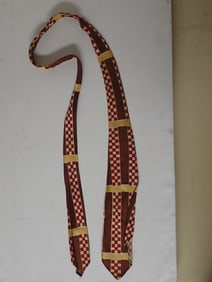 Loud checkered & striped tie marked "Laurel"
