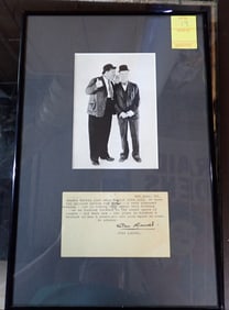 Laurel & Hardy Image w/Stan Lauren signed card