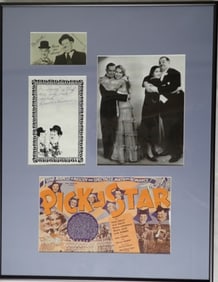 Signed Stan Laurel Display Piece