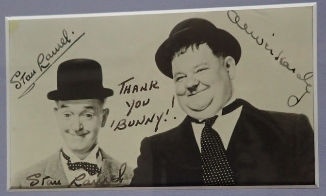 Signed Stan Laurel Display Piece (1 of 8)
