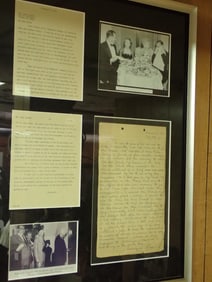 Signed Stan Laurel Handwritten letter with Display