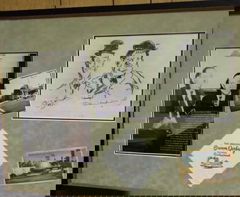 Brown Derby Restaurant Signed Laurel and Hardy Display Piece