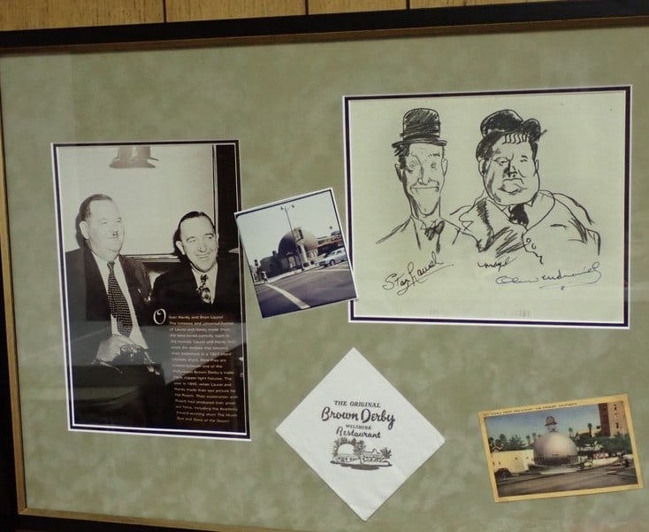 Brown Derby Restaurant Signed Laurel and Hardy Display Piece (1 of 11)