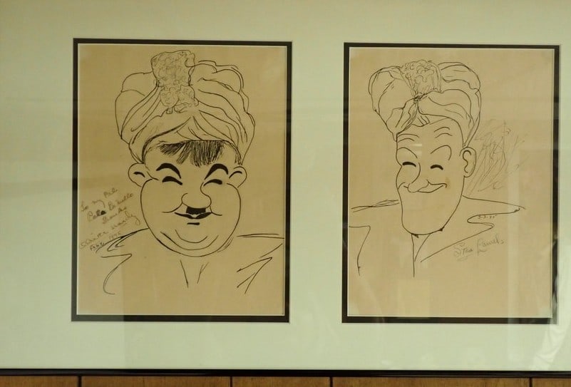 1945 Signed Sketches of Oliver & Hardy (1 of 5)