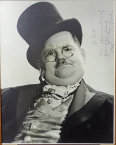 1949 Oliver Hardy Inscribed photo signed "Babe"