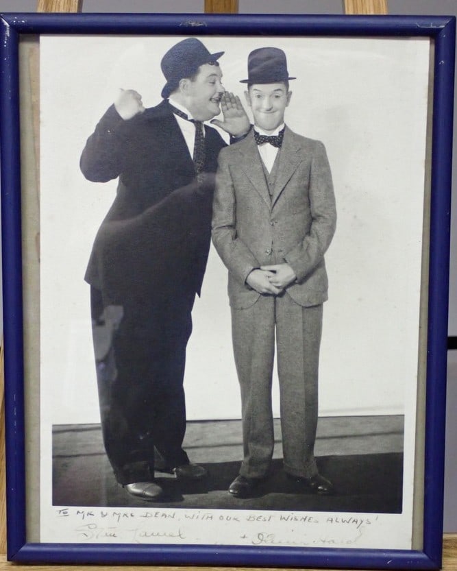 Laurel & Hardy 1930 signed photo with COA (1 of 4)