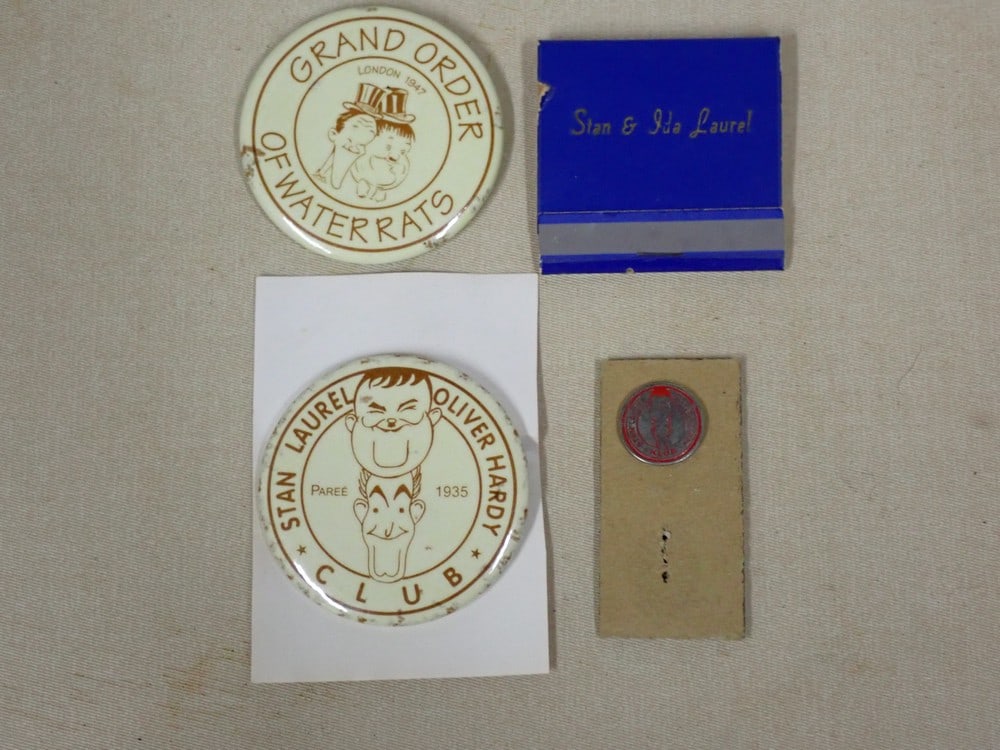 Laurel and Hardy Pins and Stan & Ida Matchbook (1 of 10)