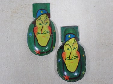 2 Stan Laurel Soldier Lith. Clickers