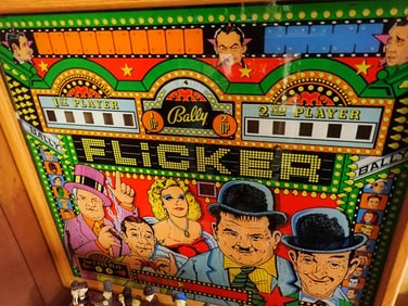 Bally FLicker Pinball Machine Backglass