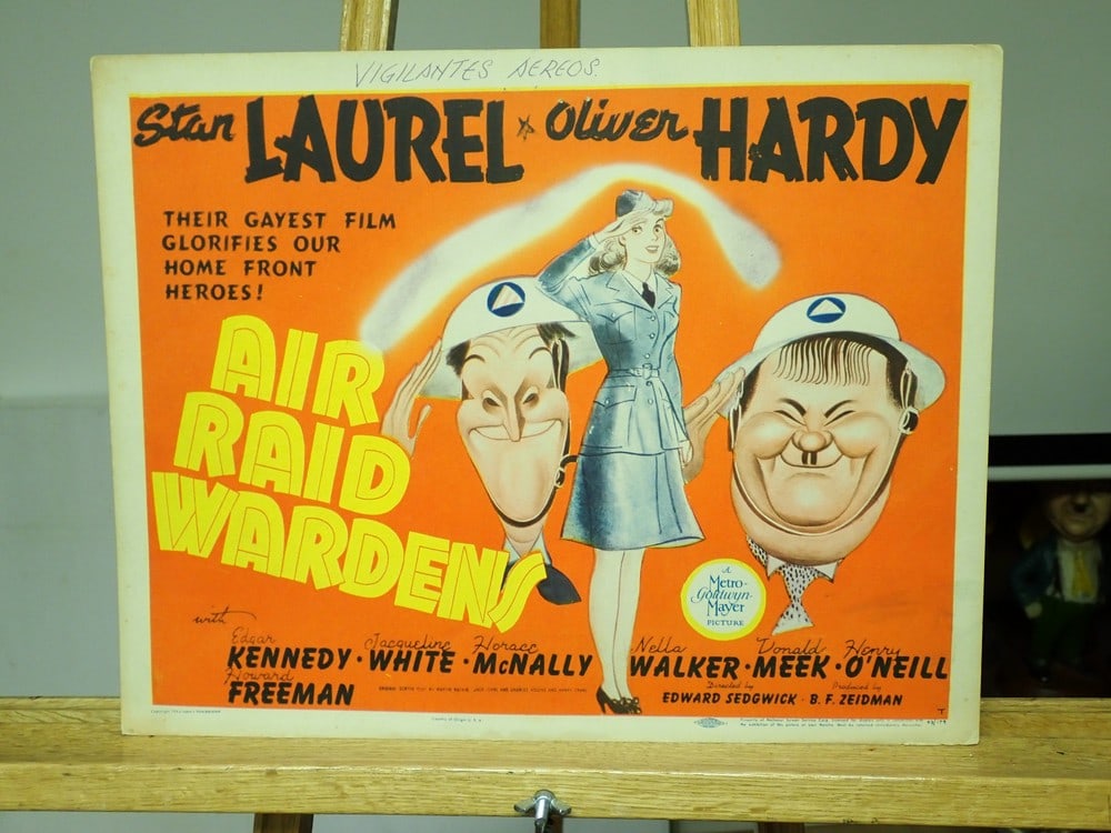 8 Laurel and Hardy 1943 Air Raid Wardens Lobby Cards (1 of 17)
