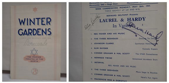 1947 Winter Gardens Laurel and Hardy Signed Program